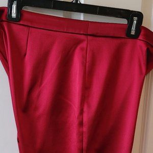 Worth New York - Red Satin Dress Pants - Slim Fit. Size 10 - Long.  EEEUC